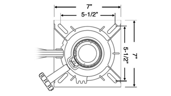 2.87in Trac-Lock III, Swivel, Mounting Pattern