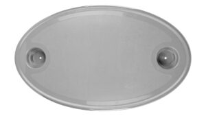 1670006-GB Table Top Oval 30inx18in Gray