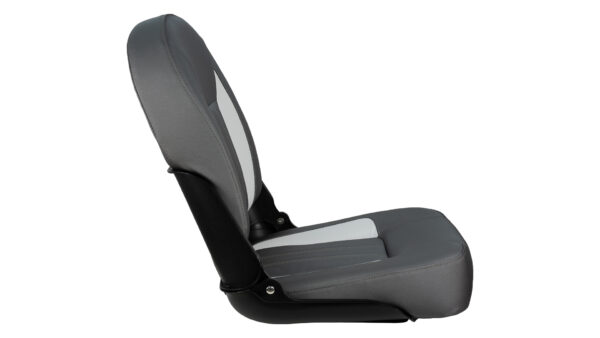 1061060-01, Skipper Premium Low Back Folding Seat, Charcoal and Light Gray-White