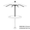 Thread-Lock Oval Umbrella Table Package