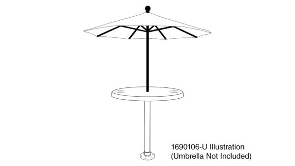 Thread-Lock Oval Umbrella Table Package