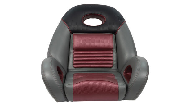 Pro Fishing Speed Seat, Charcoal - Med. Gray - Burgundy