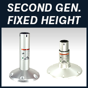 FIXED PEDESTALS - 2-7/8″ Series - Second Gen Fixed Height Btn Down