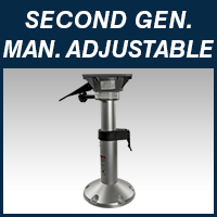 FIXED PEDESTALS - 2-7/8″ Series - Second Gen Manual Adjustable Btn Down